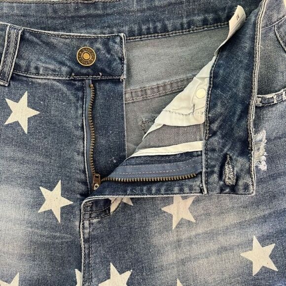Star Denim Distressed Denim Frayed Women's Shorts M - Picture 9 of 14